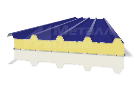 Трехслойная кровельная сэндвич-панель 120 мм ПИР (PIR)